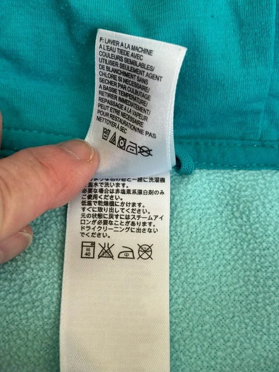 The North Face Women's L Teal Pullover Hoodie with Logo Good Condition - Picture 8 of 12